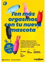 O-PET COELHO COM BALA DE 10 VIBRAÇÕES ROSA PASTEL CRUSHIOUS