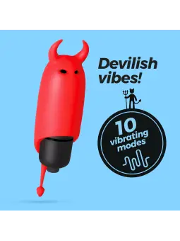 O-PET DIABO COM BALA DE 10 VIBRAÇÕES VERMELHO CRUSHIOUS