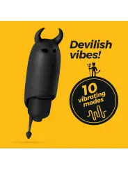 O-PET DIABO COM BALA DE 10 VIBRAÇÕES PRETO CRUSHIOUS