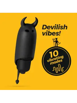 O-PET DIABO COM BALA DE 10 VIBRAÇÕES PRETO CRUSHIOUS