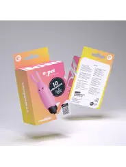O-PET COELHO COM BALA DE 10 VIBRAÇÕES ROSA PASTEL CRUSHIOUS