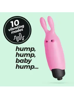 O-PET COELHO COM BALA DE 10 VIBRAÇÕES ROSA PASTEL CRUSHIOUS