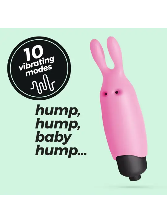 O-PET COELHO COM BALA DE 10 VIBRAÇÕES ROSA PASTEL CRUSHIOUS