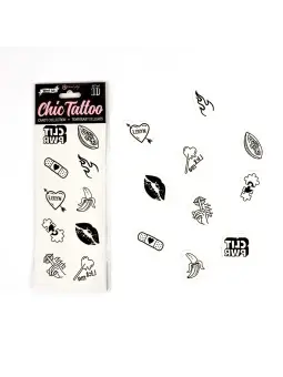 CONJUNTO DE 10 TATUAGENS TEMPORÁRIAS - CANDY COLLECTION CHIC TATTOO SECRET PLAY