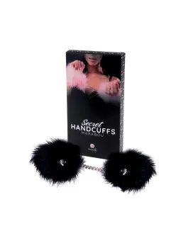 ALGEMAS SECRET HANDCUFFS MARABOU PRETAS SECRET PLAY