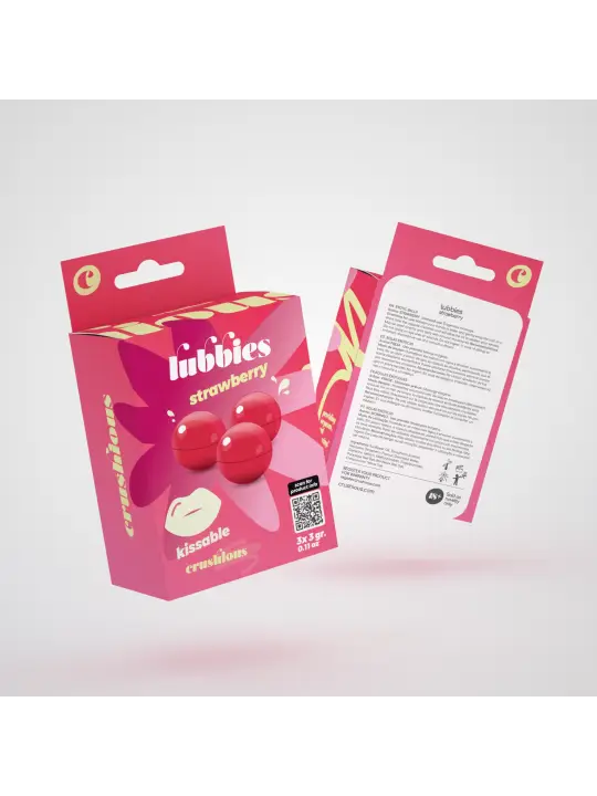 LUBBIES BOLINHAS DE ÓLEO BEIJÁVEIS MORANGO CRUSHIOUS