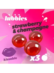 LUBBIES BOLINHAS DE ÓLEO BEIJÁVEIS MORANGO & CHAMPANHE CRUSHIOUS