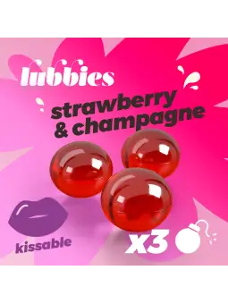 LUBBIES BOLINHAS DE ÓLEO BEIJÁVEIS MORANGO & CHAMPANHE CRUSHIOUS