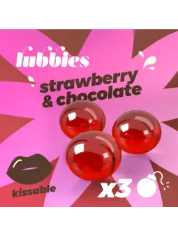 LUBBIES BOLINHAS DE ÓLEO BEIJÁVEIS MORANGO & CHOCOLATE CRUSHIOUS