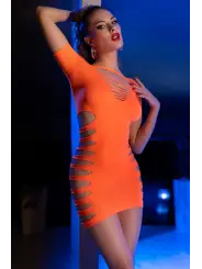 MINI VESTIDO CR-4704 LARANJA CHILIROSE