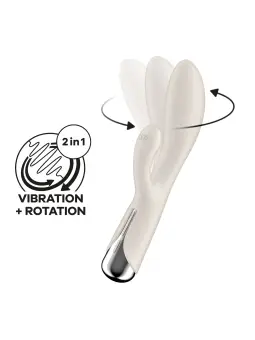 VIBRADOR SPINNING RABBIT 1 BEGE SATISFYER