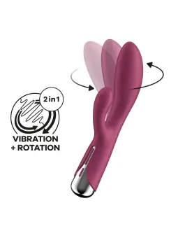 VIBRADOR SPINNING RABBIT 1 VERMELHO SATISFYER