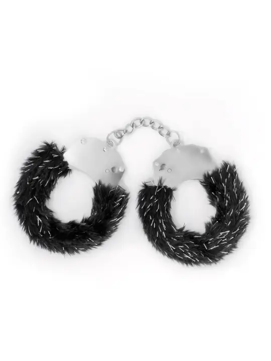 SPANGLE ALGEMAS METÁLICAS COM PELÚCIA PRETA CRUSHIOUS