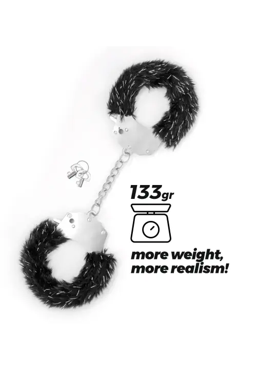 SPANGLE ALGEMAS METÁLICAS COM PELÚCIA PRETA CRUSHIOUS