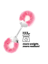SPANGLE ALGEMAS METÁLICAS COM PELÚCIA ROSA CRUSHIOUS
