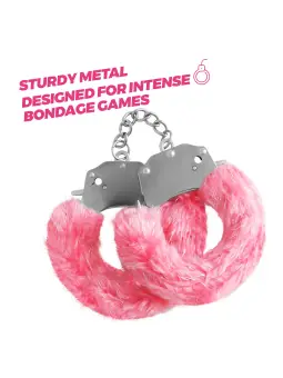 SPANGLE ALGEMAS METÁLICAS COM PELÚCIA ROSA CRUSHIOUS