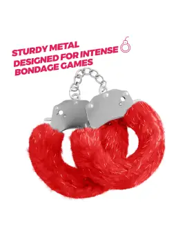 SPANGLE ALGEMAS METÁLICAS COM PELÚCIA VERMELHA CRUSHIOUS