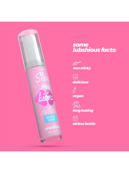 GEL LUBRIFICANTE STEAL MY KISSES COM SABOR A ALGODÃO DOCE CRUSHIOUS 10ML