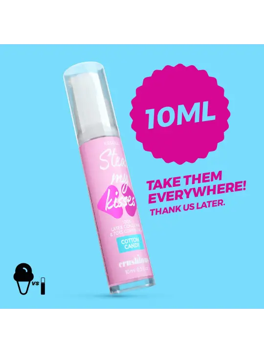 GEL LUBRIFICANTE STEAL MY KISSES COM SABOR A ALGODÃO DOCE CRUSHIOUS 10ML