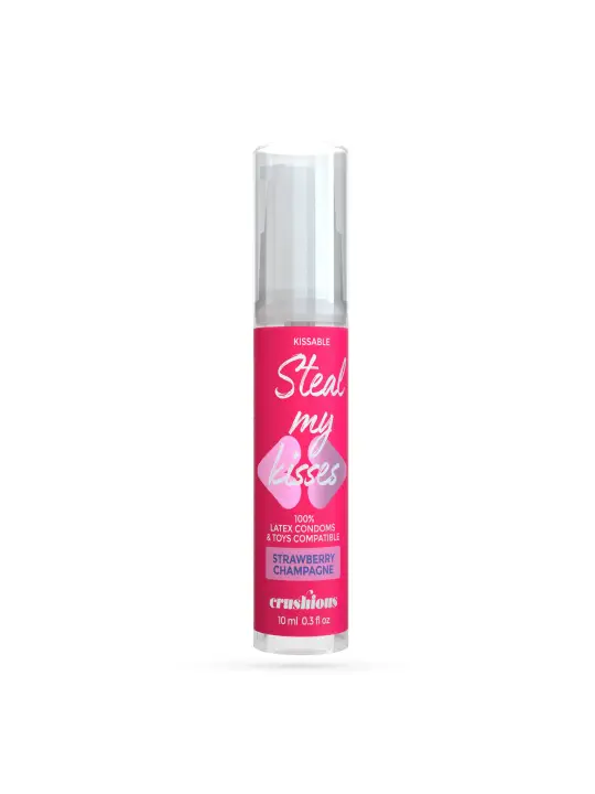 GEL LUBRIFICANTE STEAL MY KISSES COM SABOR A CHAMPANHE COM MORANGO CRUSHIOUS 10ML