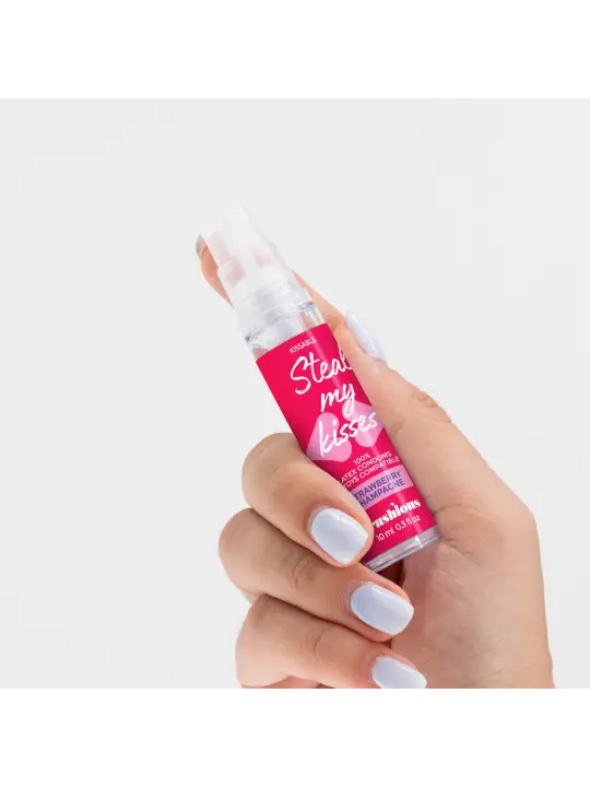 GEL LUBRIFICANTE STEAL MY KISSES COM SABOR A CHAMPANHE COM MORANGO CRUSHIOUS 10ML