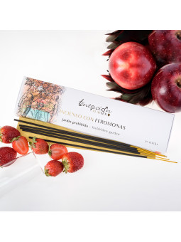 EMBALAGEM DE 25 INCENSOS COM FEROMONAS AROMA JARDIM PROIBIDO TENTACIÓN PLAY SEX