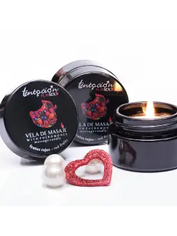 VELA COM FEROMONAS AROMA FRUTOS VERMELHOS 20ML TENTACIÓN PLAY SEX