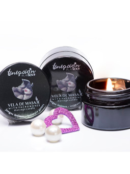 VELA COM FEROMONAS AROMA JOGOS ÍNTIMOS 20ML TENTACIÓN PLAY SEX