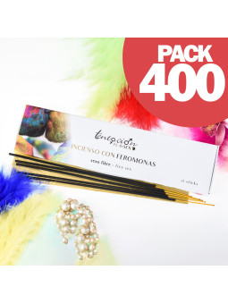 PACK DE 400 INCENSOS COM FEROMONAS AROMA SEXO LIVRE TENTACIÓN PLAY SEX