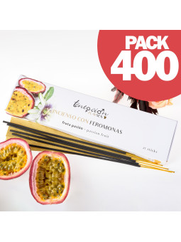 PACK DE 400 INCENSOS COM FEROMONAS AROMA MARACUJÁ TENTACIÓN PLAY SEX