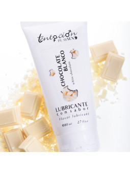 LUBRIFICANTE COM SABOR A CHOCOLATE BRANCO 80ML TENTACIÓN PLAY SEX