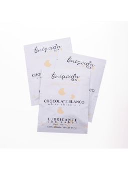 20 MONODOSES DE LUBRIFICANTE COM SABOR A CHOCOLATE BRANCO 5ML TENTACIÓN PLAY SEX