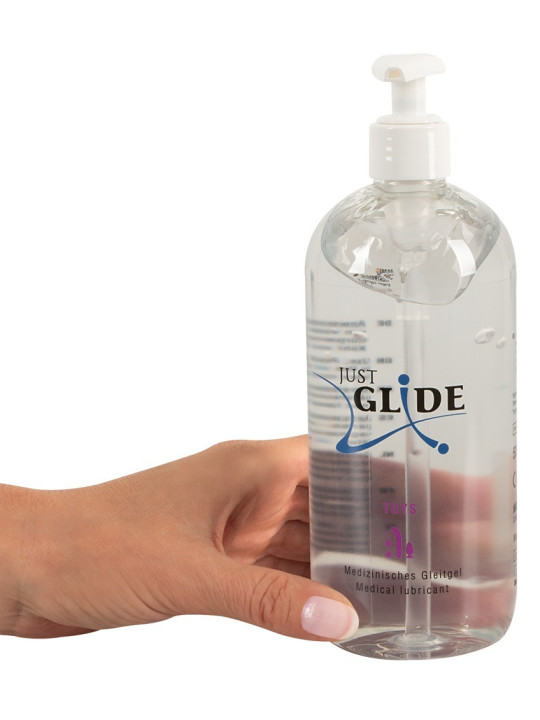 LUBRIFICANTE À BASE DE ÁGUA JUST GLIDE PARA BRINQUEDOS 500ML