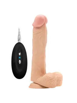 VIBRADOR REALÍSTICO COM TESTÍCULOS REALROCK 9” BRANCO