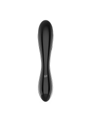 DILDO DE VIDRO DAZZLING CRYSTAL 1 PRETO SATISFYER