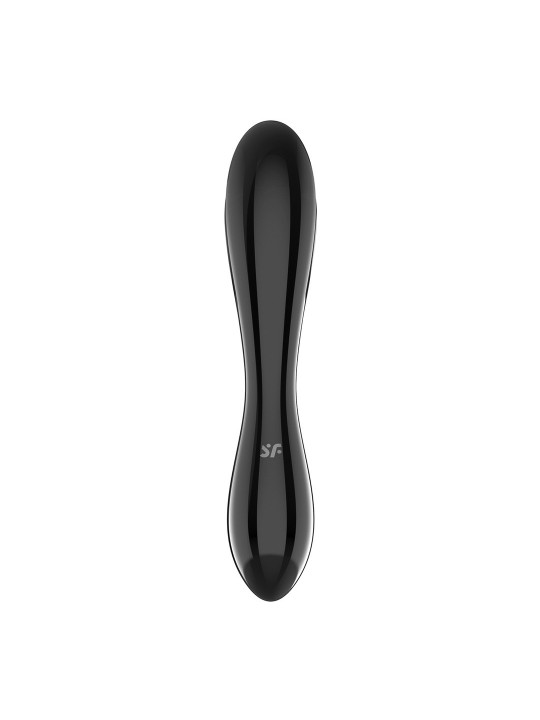 DILDO DE VIDRO DAZZLING CRYSTAL 1 PRETO SATISFYER
