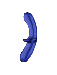 DILDO DE VIDRO DOUBLE CRYSTAL AZUL SATISFYER