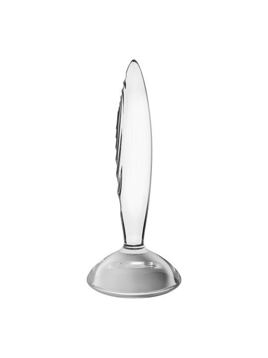 DILDO DE VIDRO SPARKLING CRYSTAL TRANSPARENTE SATISFYER