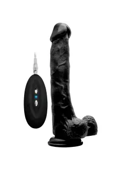 VIBRADOR REALÍSTICO COM TESTÍCULOS REALROCK 10” PRETO