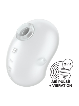 VIBRADOR CUTIE GHOST - AIR PULSE VIBRATOR - BRANCO SATISFYER