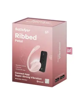 OVO VIBRATÓRIO COM APLICAÇÃO RIBBED PETAL CONNECT APP ROSA SATISFYER