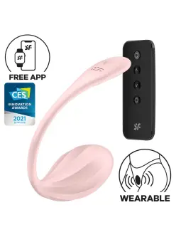 OVO VIBRATÓRIO COM APLICAÇÃO RIBBED PETAL CONNECT APP ROSA SATISFYER