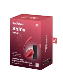 OVO VIBRATÓRIO COM APLICAÇÃO SHINY PETAL CONNECT APP VERMELHO SATISFYER