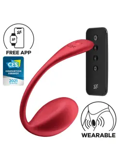 OVO VIBRATÓRIO COM APLICAÇÃO SHINY PETAL CONNECT APP VERMELHO SATISFYER