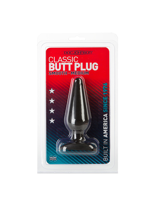 PLUG ANAL DOC JOHNSON CLASSIC BUTT PLUG PRETO MEDIUM
