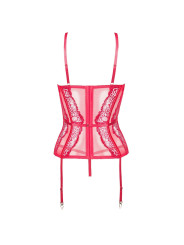 CORPETE E TANGA RAVENNA VERMELHO BEAUTY NIGHT FASHION