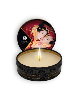 VELA DE MASSAGEM AFRODISÍACA SHUNGA CHAMPANHE E MORANGO 30ML