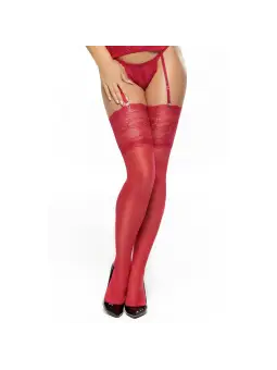 MEIAS DE LIGAS ROMANCE VERMELHAS BEAUTY NIGHT FASHION