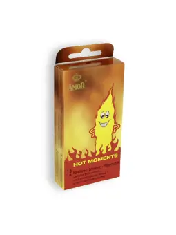 PRESERVATIVOS HOT MOMENTS 12 UNIDADES