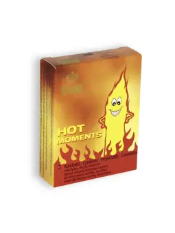 PRESERVATIVOS HOT MOMENTS 3 UNIDADES